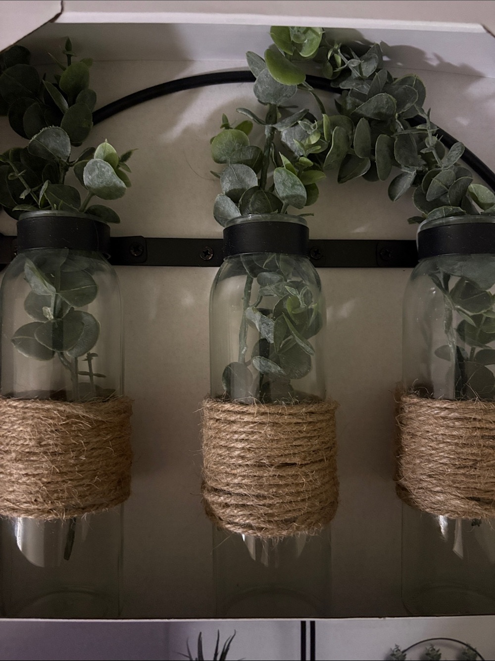 Metal Wall Vase Trio with Faux Greenery - Neutral